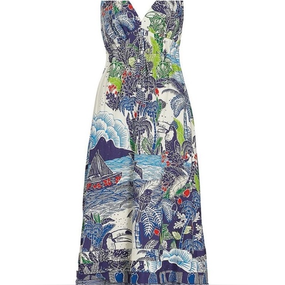Farm Rio Tropical Print Midi Dress, Size M - Picture 3 of 11